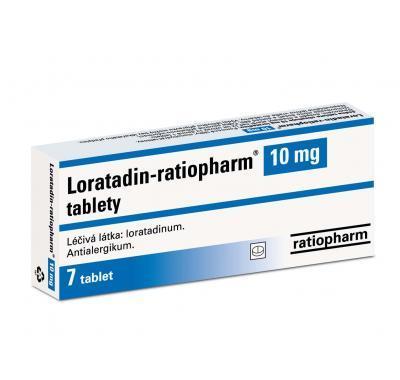 LORATADIN-RATIOPHARM 10 MG  7X10MG Tablety, LORATADIN-RATIOPHARM, 10, MG, 7X10MG, Tablety