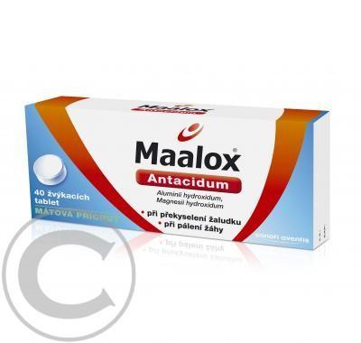 MAALOX  40 Žvýkací tablety, MAALOX, 40, Žvýkací, tablety