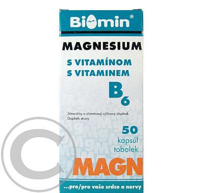 MAGNESIUM S VITAMINEM B6 50 kapslí, MAGNESIUM, S, VITAMINEM, B6, 50, kapslí