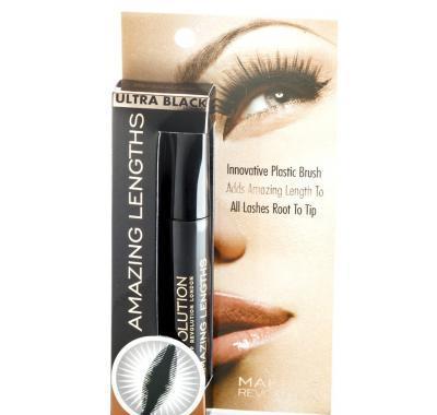 Makeup Revolution Amazing Length Mascara Ultra Black - řasenka pro prodloužení řas ultra černá, Makeup, Revolution, Amazing, Length, Mascara, Ultra, Black, řasenka, prodloužení, řas, ultra, černá