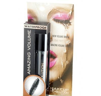 Makeup Revolution Amazing Volume Mascara Waterproof Black - řasenka pro objem řas voděodolná černá 5.5 ml, Makeup, Revolution, Amazing, Volume, Mascara, Waterproof, Black, řasenka, objem, řas, voděodolná, černá, 5.5, ml