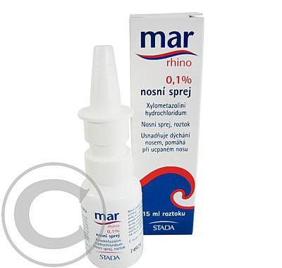 MAR RHINO 0,1% NOSNÍ SPREJ  15ML/15MG Roztok ve spreji, MAR, RHINO, 0,1%, NOSNÍ, SPREJ, 15ML/15MG, Roztok, ve, spreji