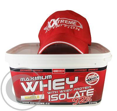 Maximum Whey Protein Isolate – vanilka 2200 g   kšiltovka