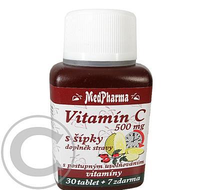 MedPharma Vitamín C 500mg s šípky tbl.37 prod.úč., MedPharma, Vitamín, C, 500mg, šípky, tbl.37, prod.úč.