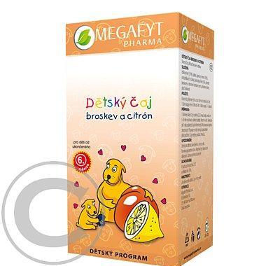 MEGA Dětský čaj broskev a citrón 20x2g, MEGA, Dětský, čaj, broskev, citrón, 20x2g