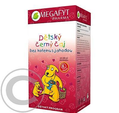 MEGA Dětský černý čaj bez kofeinu jahodový 20x1,75g