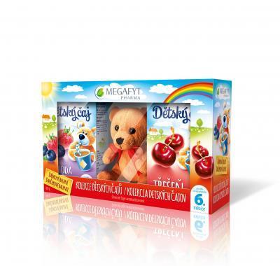 MEGAFYT Kolekce dětských čajů 2x40 g (40 kusů)   dárek plyšový medvídek