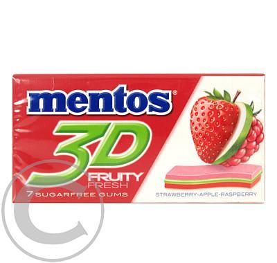 Mentos žvýkačka 3D jahoda 7ks, Mentos, žvýkačka, 3D, jahoda, 7ks