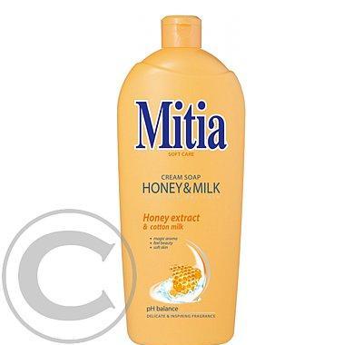 MITIA tekuté mýdlo 1l honey&milk refil, MITIA, tekuté, mýdlo, 1l, honey&milk, refil