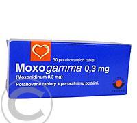 MOXOGAMMA 0,3 MG  30X0.3 MG Potahované tablety, MOXOGAMMA, 0,3, MG, 30X0.3, MG, Potahované, tablety