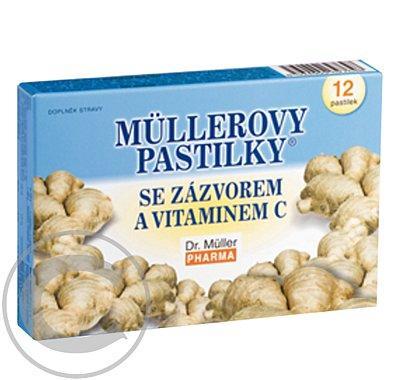 Müllerovy pastilky se zázvorem 12ks, Müllerovy, pastilky, se, zázvorem, 12ks