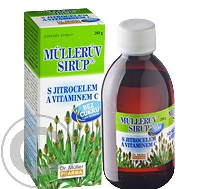 Müllerův sirup s jitrocelem a vitamínem C bez cukru 260g, Müllerův, sirup, jitrocelem, vitamínem, C, bez, cukru, 260g