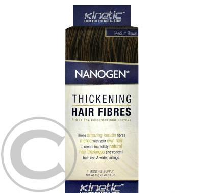 NANOGEN Vlákna na zahuštění vlasů středně hnědá 15 g