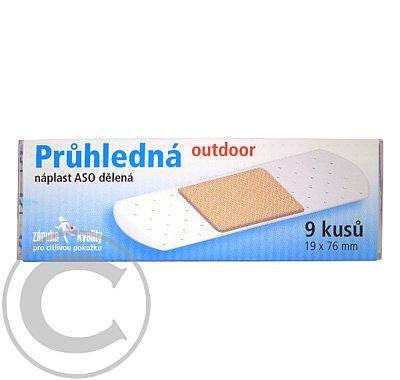 Náplast ASO Průhledná 19x76mm Outdoor PLS 9ks, Náplast, ASO, Průhledná, 19x76mm, Outdoor, PLS, 9ks