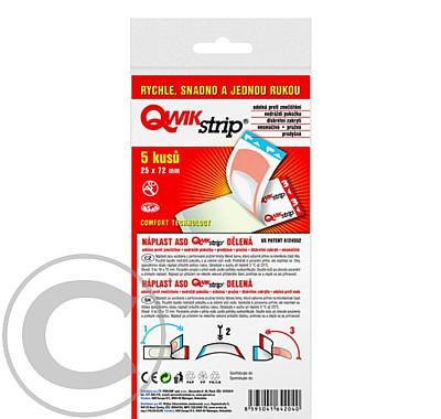 Náplast ASO QwikStrip 25 mm x 72 mm sáček 5 ks, Náplast, ASO, QwikStrip, 25, mm, x, 72, mm, sáček, 5, ks