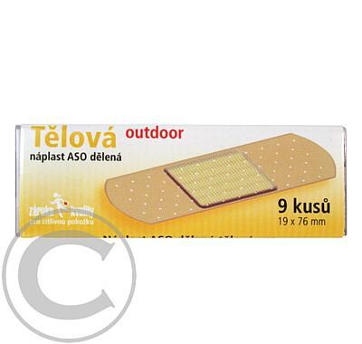 Náplast ASO Tělová 19x76mm Outdoor PLS 9ks, Náplast, ASO, Tělová, 19x76mm, Outdoor, PLS, 9ks