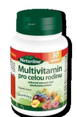 Naturline Multivitamin pro cel. rod. 30 tbl., Naturline, Multivitamin, cel., rod., 30, tbl.