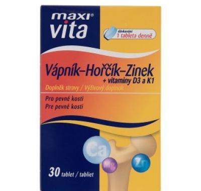 VITAR Maxivita vápník, hořčík, zinek   vitamíny D3 a K1 30 tablet, VITAR, Maxivita, vápník, hořčík, zinek, , vitamíny, D3, K1, 30, tablet