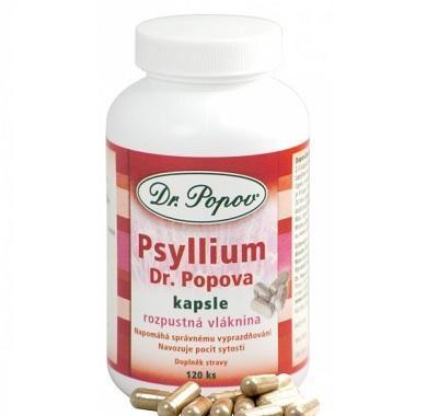 DR. POPOV Psyllium vláknina 120 kapslí, DR., POPOV, Psyllium, vláknina, 120, kapslí