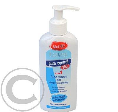 EVELINE Pure Control - mycí gel pro hloubkové čištění pleti 200ml, EVELINE, Pure, Control, mycí, gel, hloubkové, čištění, pleti, 200ml