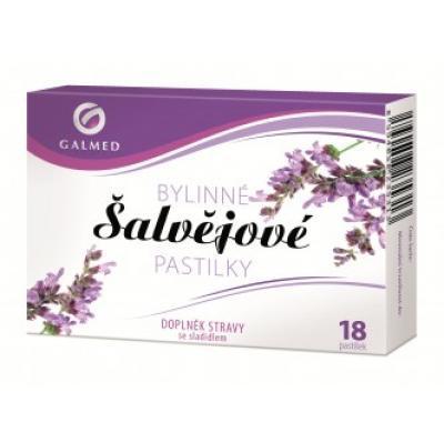 GALMED Pastilky bylinné šalvějové 18 pastilek, GALMED, Pastilky, bylinné, šalvějové, 18, pastilek