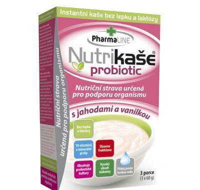 MOGADOR Nutrikaše probiotic s jahodou a vanilkou 180g (3x60g), MOGADOR, Nutrikaše, probiotic, jahodou, vanilkou, 180g, 3x60g,