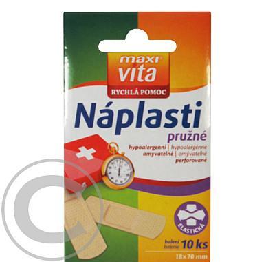 Náplast Maxivita Rychlá pomoc pružné 18x70mm 10ks