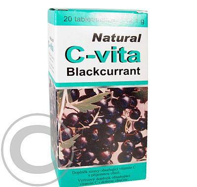 NATURAL Vitamín C blackkurant tbl.20, NATURAL, Vitamín, C, blackkurant, tbl.20