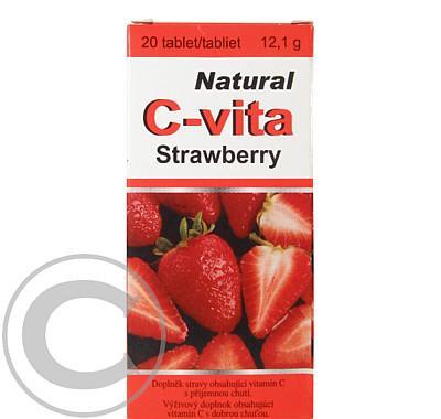 NATURAL Vitamín C strawberry tbl.20, NATURAL, Vitamín, C, strawberry, tbl.20