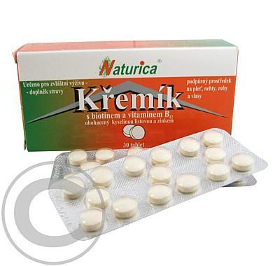 NATURICA Křemík s biotinem   vitamin B 12 tbl. 30, NATURICA, Křemík, biotinem, , vitamin, B, 12, tbl., 30