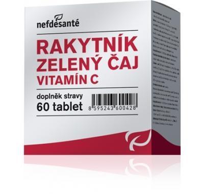 Nefdesanté RAKYTNÍK ZELENÝ ČAJ vitamín C 60 tablet, Nefdesanté, RAKYTNÍK, ZELENÝ, ČAJ, vitamín, C, 60, tablet