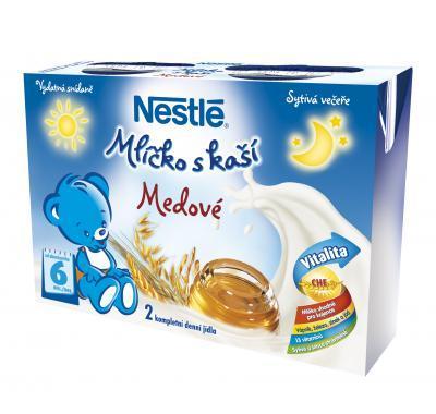 NESTLÉ Mlíčko s kaší medové 2x200 ml, NESTLÉ, Mlíčko, kaší, medové, 2x200, ml