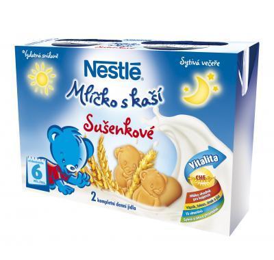 NESTLÉ Mlíčko s kaší sušenkové 2x200 ml, NESTLÉ, Mlíčko, kaší, sušenkové, 2x200, ml