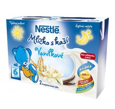 NESTLÉ Mlíčko s kaší vanilkové 2x200 ml, NESTLÉ, Mlíčko, kaší, vanilkové, 2x200, ml