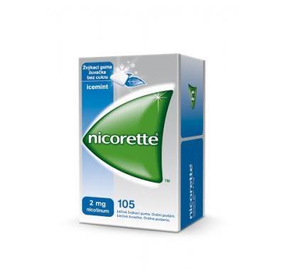 NICORETTE ICEMINT GUM 105X2 MG Žvýkačky, NICORETTE, ICEMINT, GUM, 105X2, MG, Žvýkačky