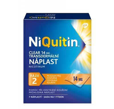 NIQUITIN CLEAR 7 X 14 MG Náplast