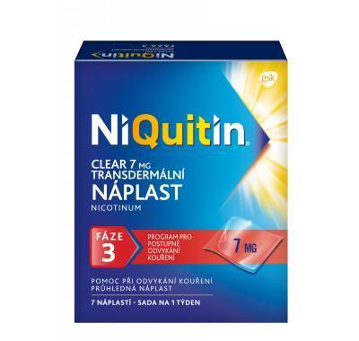 NiQuitin Clear 7x 7 mg náplastí, NiQuitin, Clear, 7x, 7, mg, náplastí