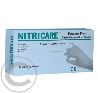 NITRICARE white Rukavice vyšetřovací bez pudru vel.L 100ks, NITRICARE, white, Rukavice, vyšetřovací, bez, pudru, vel.L, 100ks