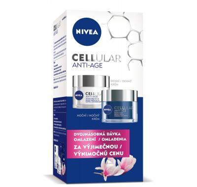 NIVEA Cellular Anti-Age denní   noční krém 2 x 50 ml, NIVEA, Cellular, Anti-Age, denní, , noční, krém, 2, x, 50, ml