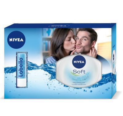 NIVEA kazeta pro ženy SOFT krém   balzám na rty Labello, NIVEA, kazeta, ženy, SOFT, krém, , balzám, rty, Labello