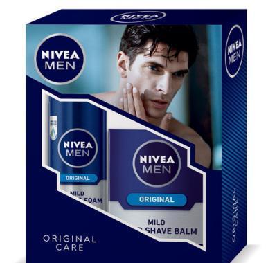 NIVEA MEN kazeta ORIGINAL pěna   balzám po holení, NIVEA, MEN, kazeta, ORIGINAL, pěna, , balzám, po, holení