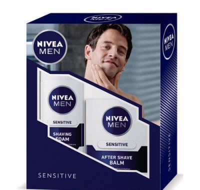 NIVEA MEN kazeta SENSITIVE pěna   balzám po holení, NIVEA, MEN, kazeta, SENSITIVE, pěna, , balzám, po, holení