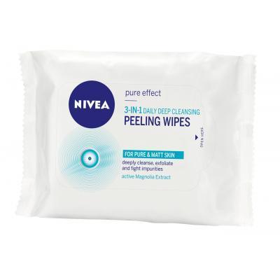 NIVEA pure effect peelingové ubrousky 20 kusů