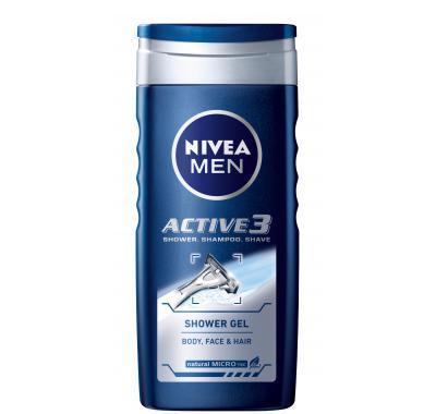 Nivea Sprchový gel muži Active3 250 ml