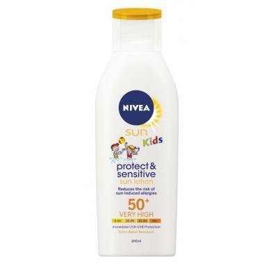 Nivea Sun  Dětské mléko na opalování Sensitive OF50  200 ml, Nivea, Sun, Dětské, mléko, opalování, Sensitive, OF50, 200, ml