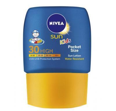 NIVEA Sun Kapesní dětské mléko na opalování OF30 50 ml, NIVEA, Sun, Kapesní, dětské, mléko, opalování, OF30, 50, ml