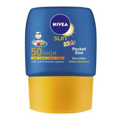 NIVEA Sun kapesní dětské mléko na opalování OF50  50ml, NIVEA, Sun, kapesní, dětské, mléko, opalování, OF50, 50ml