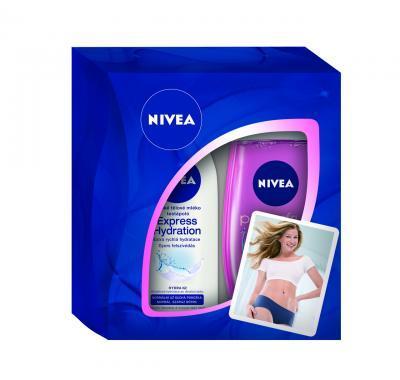NIVEA Vánoční dámská kazeta Hydration (tělové mléko   sprchový gel), NIVEA, Vánoční, dámská, kazeta, Hydration, tělové, mléko, , sprchový, gel,