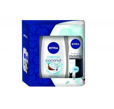 NIVEA Vánoční dámská kazeta Invisibleblue (deo   sprchový gel), NIVEA, Vánoční, dámská, kazeta, Invisibleblue, deo, , sprchový, gel,