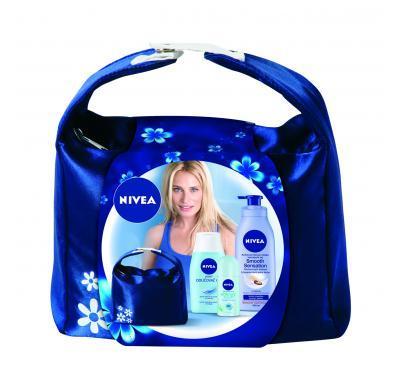 NIVEA Vánoční dámská kazeta - taška Smooth (roll-on   odličovač   tělové mléko)